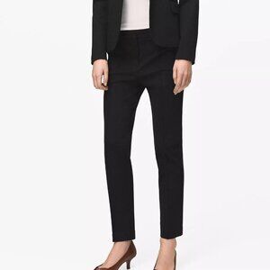 Mango Straight Suit Trousers - Size 8. Black